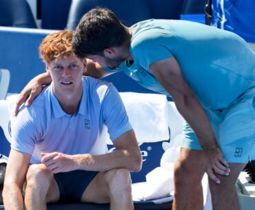 Jannik Sinner retires after just five games as Carlos Alcaraz wins Cincinnati Open final - highlights