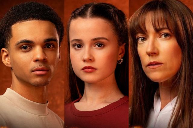 Tristan Waterson, Sophia Ally, Ruth Everett, provided by The Hunger Games on stage