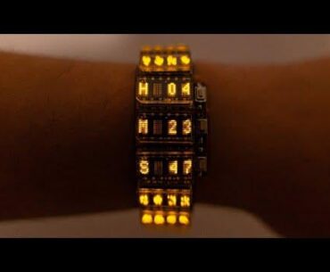 $500 in mini dot matrix LEDs to make the most cyberpunk watch ever