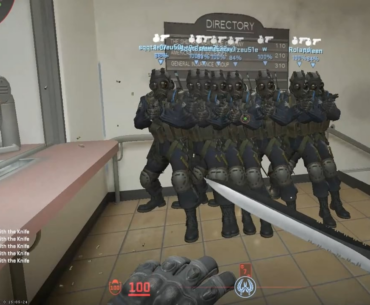 New player here, wondering if this is a bot lobby? All of the CT's and T's lined up in this stairway in office.