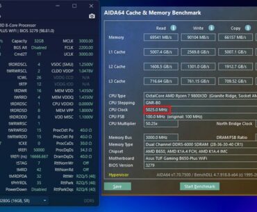 6000Mhz 2200FCLK 9800X3D - CPU clock dropping in AIDA benchmark