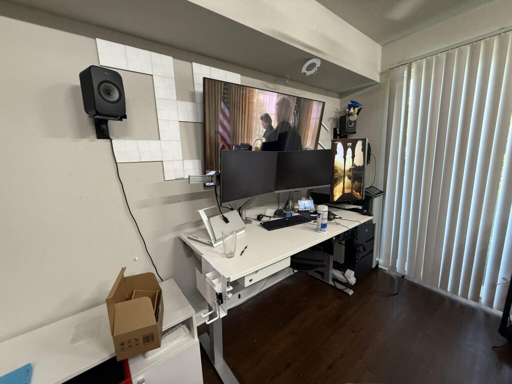 Under construction, have Nanoleaf lines, canvas and LIFX beam what’s the craziest way to set them up? (Can get more)