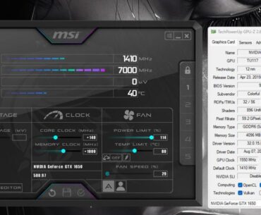 Overclock GTX 1650 4GB Gddr6 (Samsung)