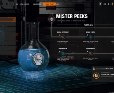Why are there riddles for the augment abilities? Wtf does "becoming the life of the party" mean? How hard is it to put the actual abilities and not some random bs? "Good to have around a mystery box" WHAT DOES THAT MEAN