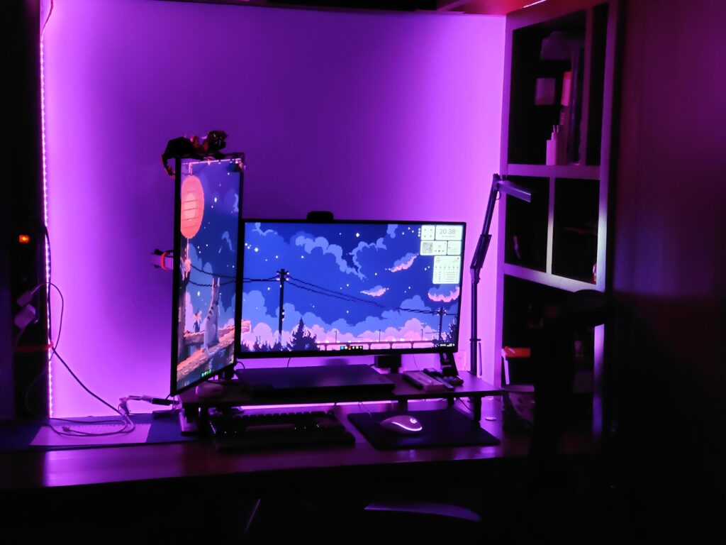 My gaming and schoolwork battle station