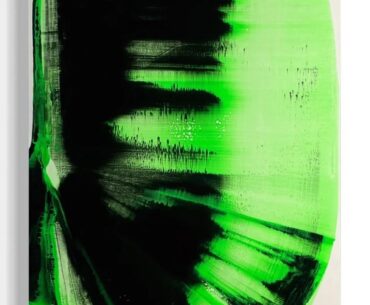 Cyberpunk inspired abstract painting I did.