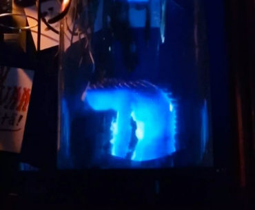 I made a little cyberpunk display to play my cyberpunk videos