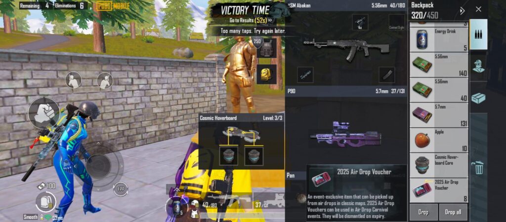 2025 Air Drop Carnival Event Voucher stuck
