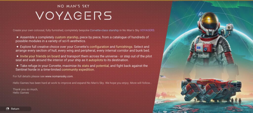 And it happened again!! No Man's Sky with 39th free major update!! Over nine years old game still releasing new huge content.