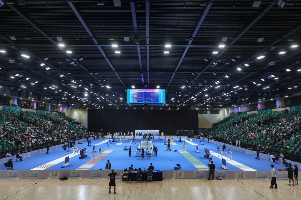 The fencing test event for the National Games at Kai Tak Arena in June. Photo: Edmond So