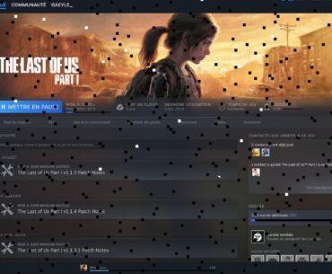 Black boxes on screen