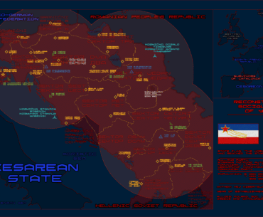 A map of cyberpunk Yugoslavia
