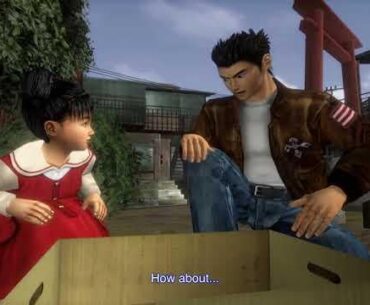 Ryo suggests cat names. (Shenmue)