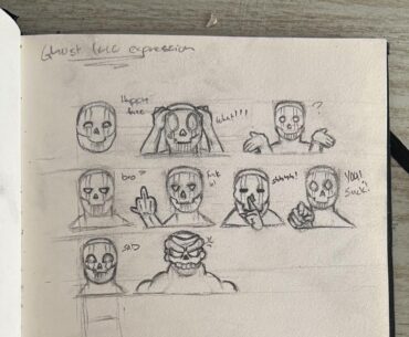 What if Ghost had a whole mood board? 😭💀 Just a fun sketch I did today in class – should I make more digitally? (Sketches)