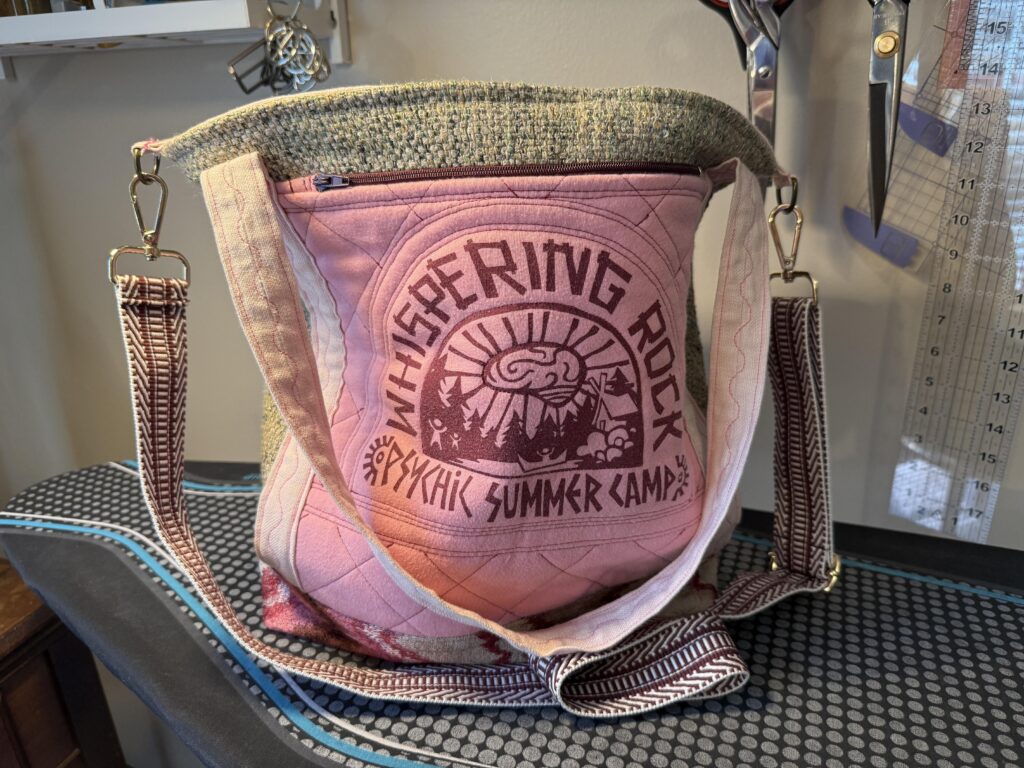 My wife made a bag out of a shirt that no longer fits