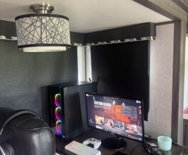 Travel trailer gaming.