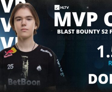 donk is the HLTV MVP of BLAST Bounty Season 2, making it his 10th HLTV MVP overall