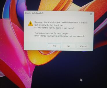 safe mode bug