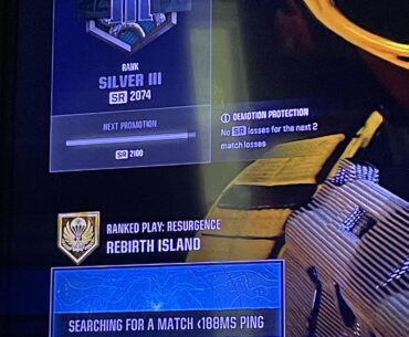 Is their rly no one playing rebirth ranked or is it a bug bc I haven’t played but 2 games this entire season and it’s took like 30 minutes to find a game I play PS5