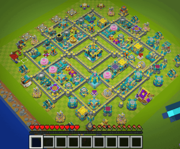 My clash base made in minecraft