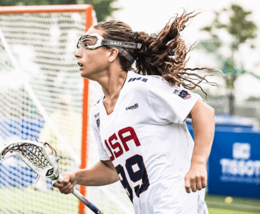 Ellie Masera races back on defense after scoring in the United States' World Games opener against Ireland in Chengdu, China.