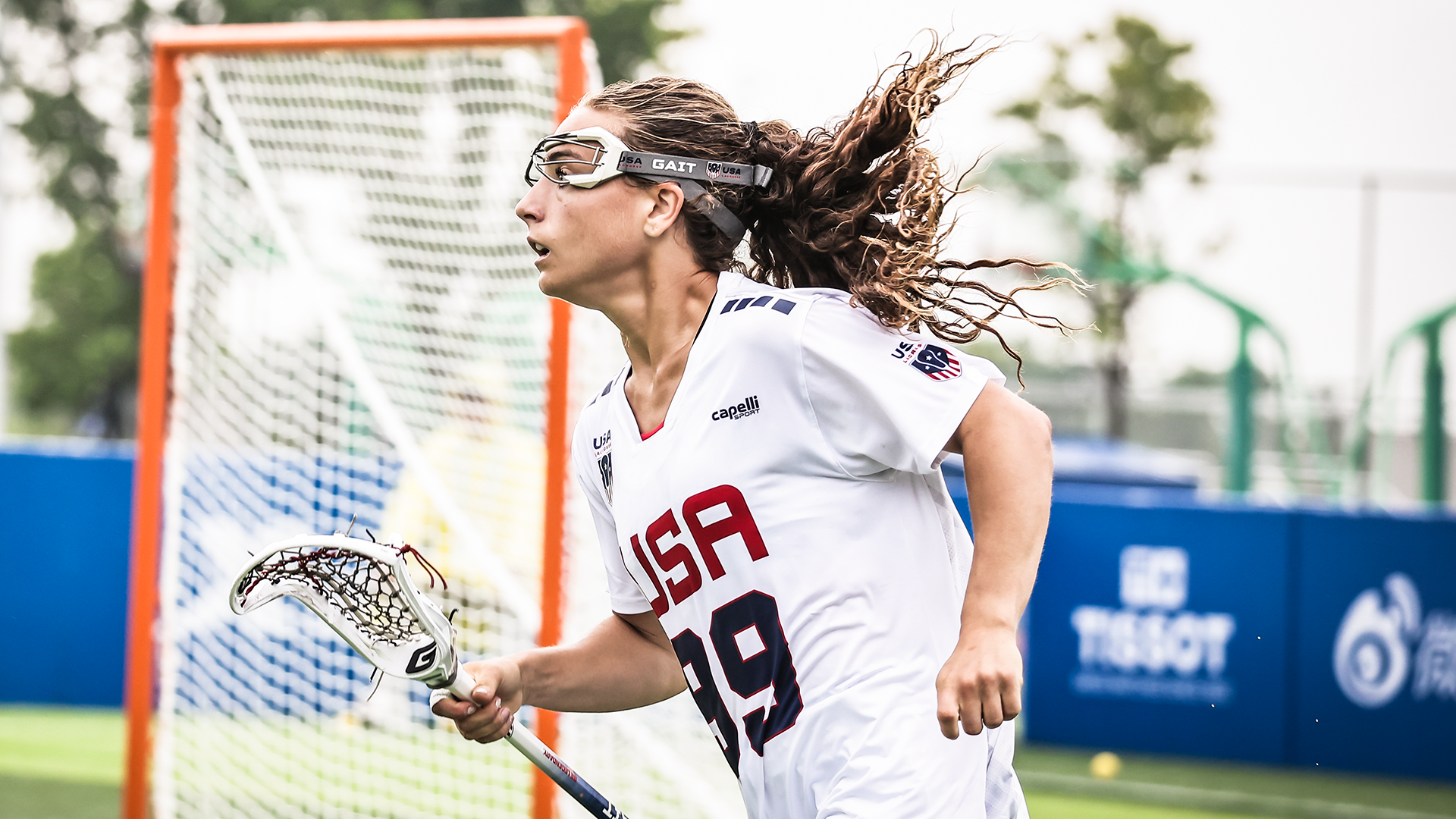 Motivated Masera Ignites U.S. Offense in World Games Opener Ellie Masera races back on defense after scoring in the United States' World Games opener against Ireland in Chengdu, China.