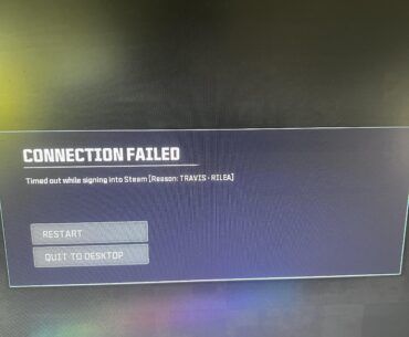 Timed out while signing into steam