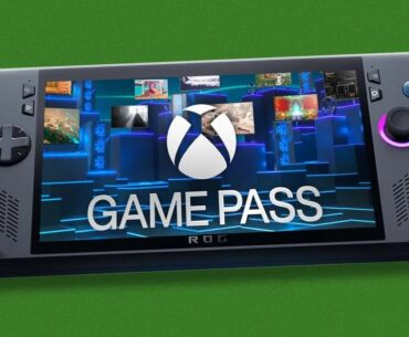 A PC gaming handheld displays Game Pass.