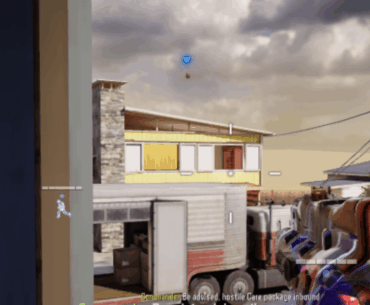 Why is the trophy flying in the air?