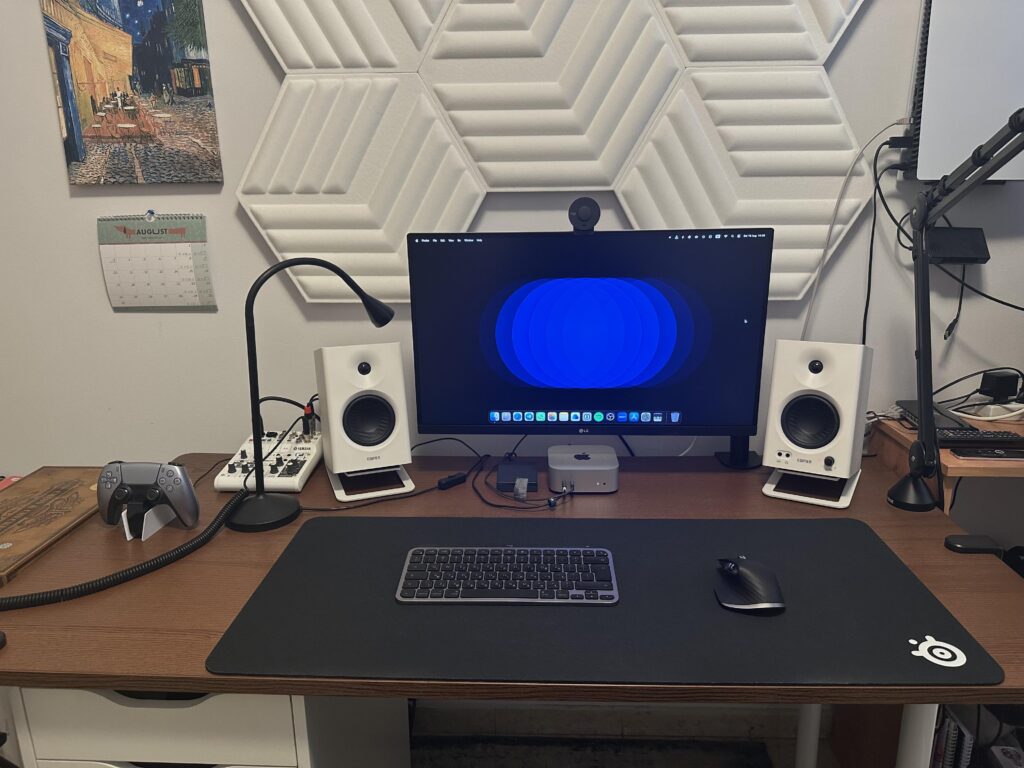 My M4 Mac Mini desk setup