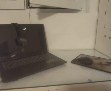 This was taken in my brothers room but this is my station