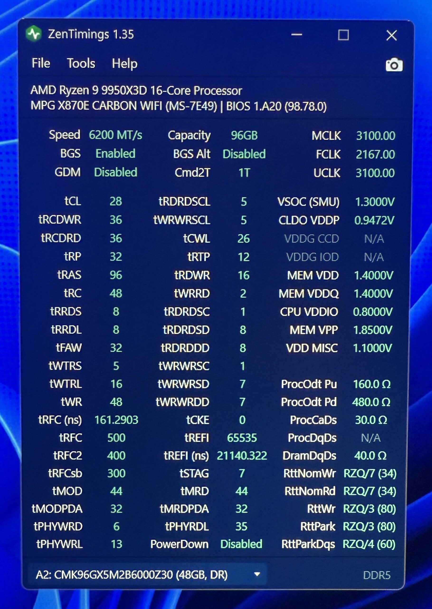 Update.v5: 9950X3D 6200cl28 FLCK 2167 Update.v5: 9950X3D 6200cl28 FLCK 2167
