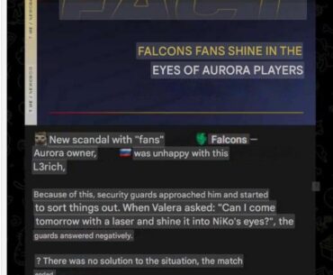 Falcons fans shone lasers in Aurora player’s eyes