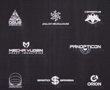 I've made twelve cyberpunk corporation logos for my RPG megacorp sourcebook