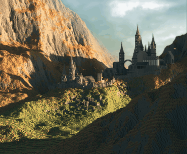A high render of a Minecraft castle I built