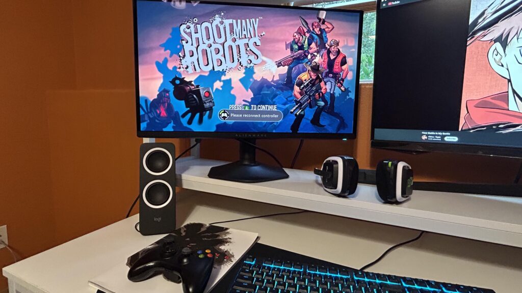 Found my old 360 with Shoot Many Robots on it!!