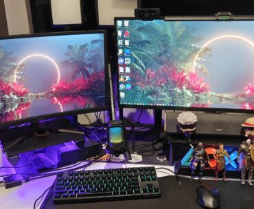 Not much desk space but not sure how best to organize it all