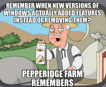 "settings" menu, I am looking at you