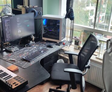 Living room setup while living with the gf