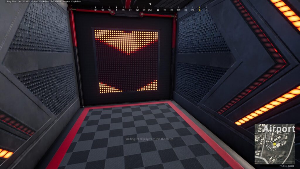 I somehow ended up spawning inside the vehicle crate in the pre-game lobby
