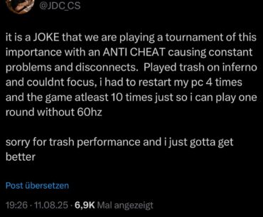 JDC over the loss against gamer Legion