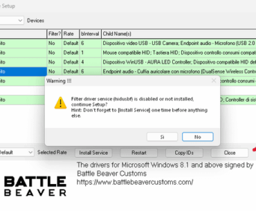 Warning during Controller Overclocking Process using Hidusbf
