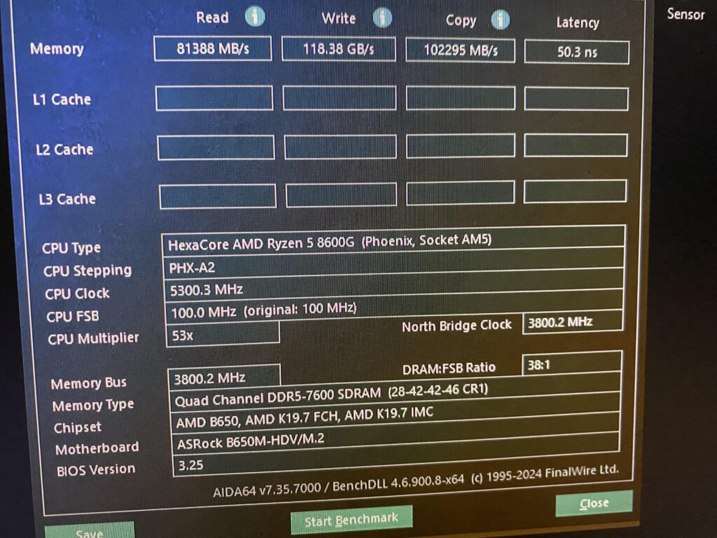 50.3ns feels high for a monolithic APU