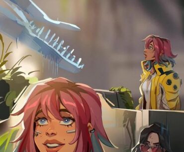 V and the dinosaurs | Art by kammilu from tumblr