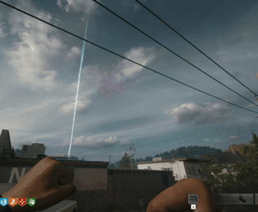 What's this purple mist floating above the bus on Liberty Falls for?