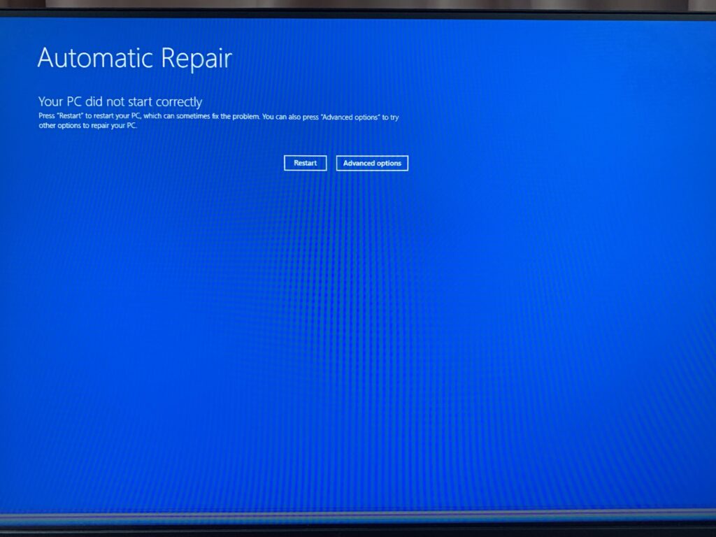 Automatic repair problem