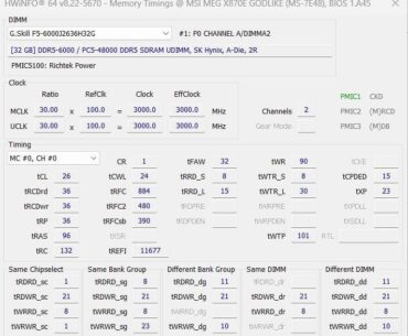 Overclocking Recomendation from stock CL26 6000 Kit