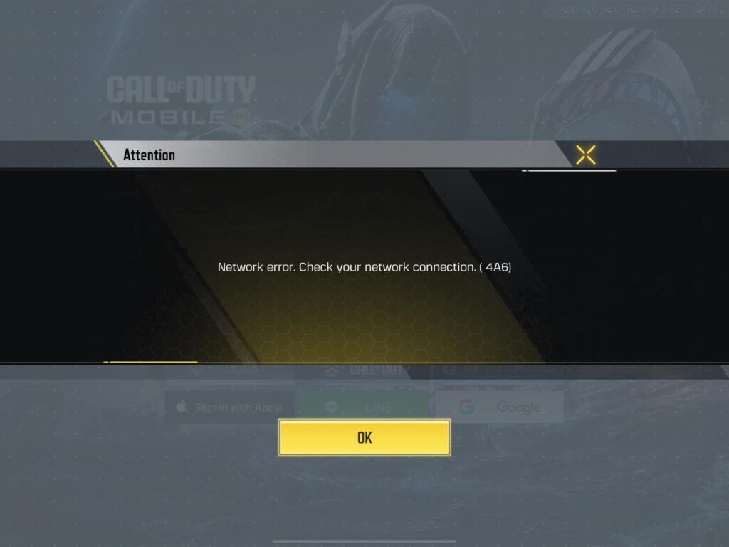 Error 4A6?