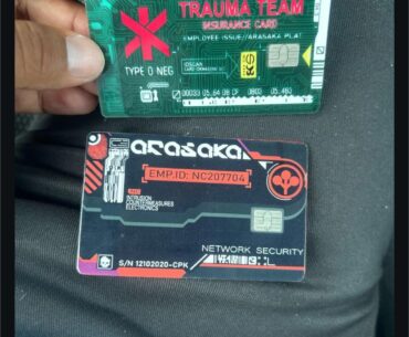 New employee ID and insurance card.