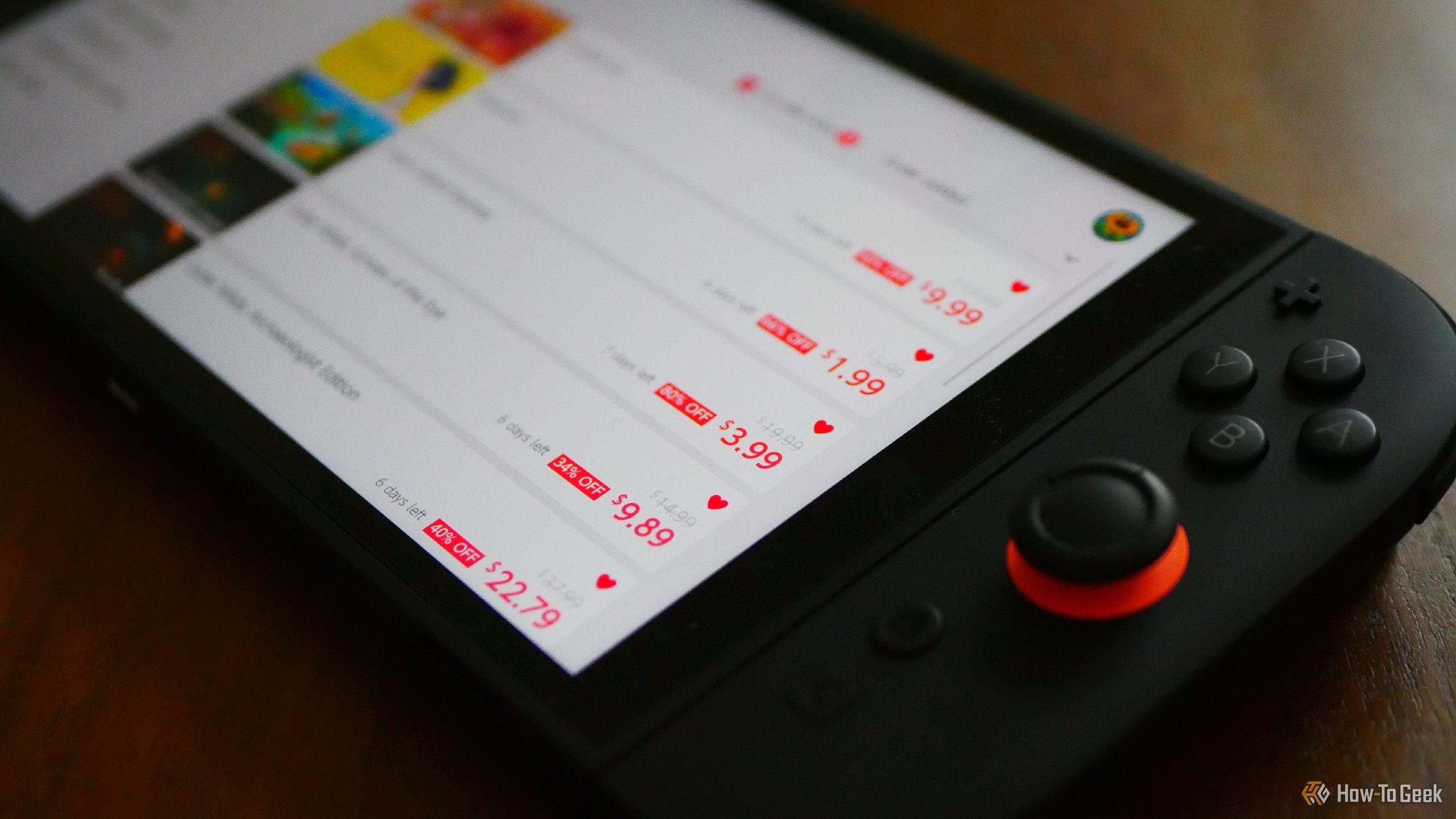 Nintendo eShop wishlist games on sale on a Nintendo Switch 2.